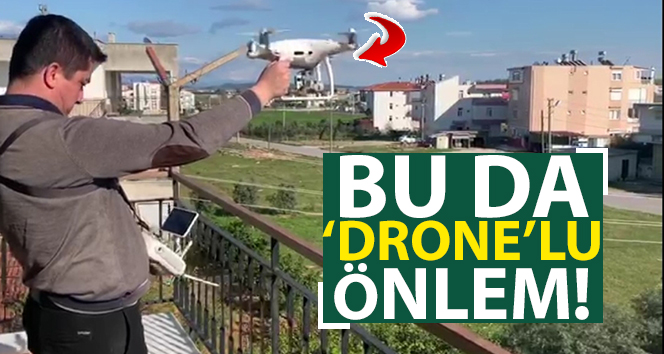 Evden çıkamadı, alışveriş için evden markete drone yolladı