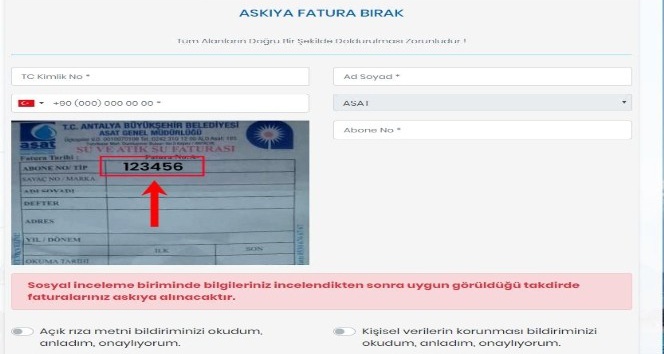 Antalya’da ‘Askıda Fatura’ uygulaması başlatıldı