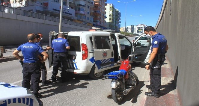 Polisten kaçan çift, motosiklet arızalanınca yakalandı