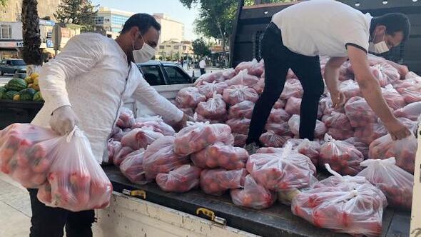 Karantina bölgesine gıda yardımı