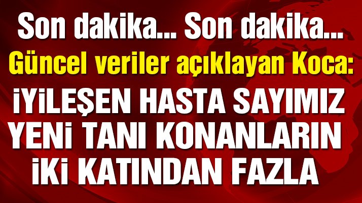 Son dakika… Sağlık Bakanı Koca, güncel corona virüsü tablosunu açıkladı!