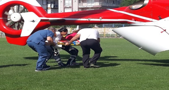 Hava ambulansı havale geçiren minik Elmas için havalandı