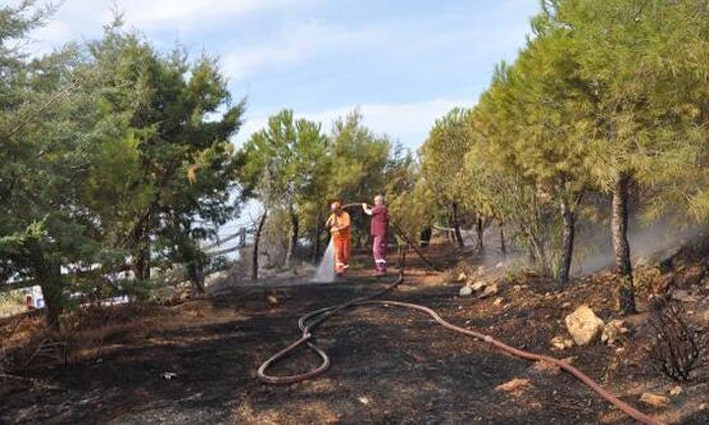Gazipaşa Polis Hatıra Ormanı’nda yangın