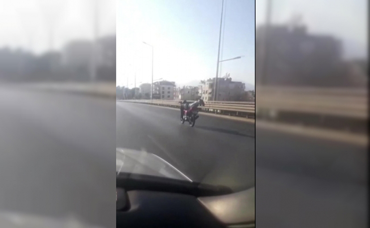 Antalya’da motosiklet sürücülerinin pes dedirten yolculukları