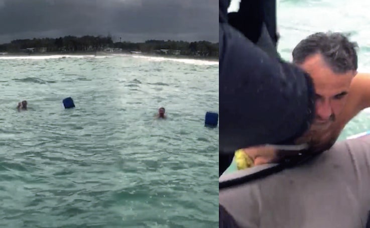 Denizde şamandıraya sarılmış halde bulunan şahsı deniz polisi kurtardı