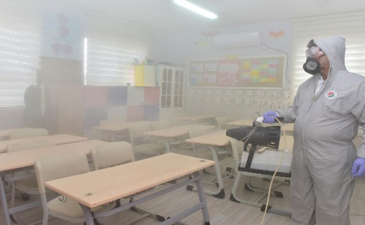 Kepez’de yüz yüze eğitim öncesi 12 okul dezenfekte edildi