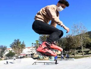 Skate Park’a gençlerden yoğun ilgi