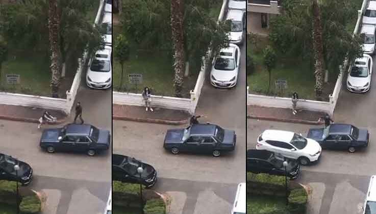 Antalya’da ‘otomobilin suçu ne?’ dedirten görüntü