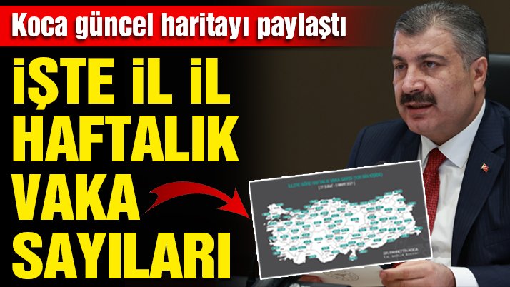 Son dakika… Bakan Fahrettin Koca açıkladı! İşte il il haftalık vaka sayıları