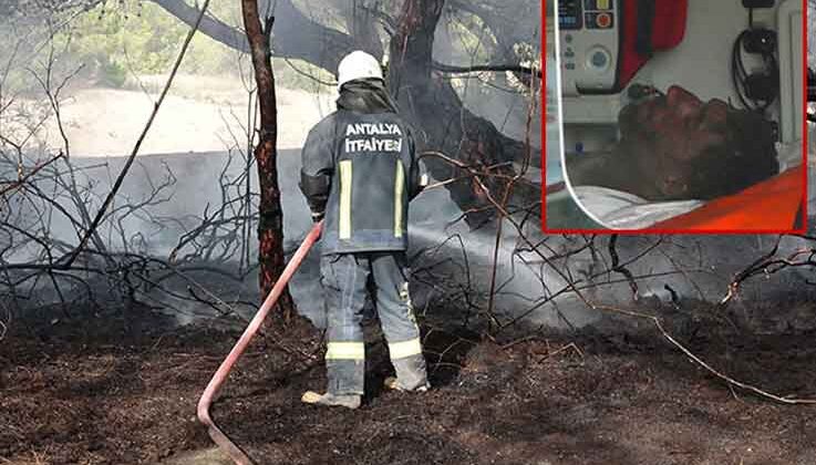 Antalya’da bunalıma giren genç hem kendini hem ormanı yaktı