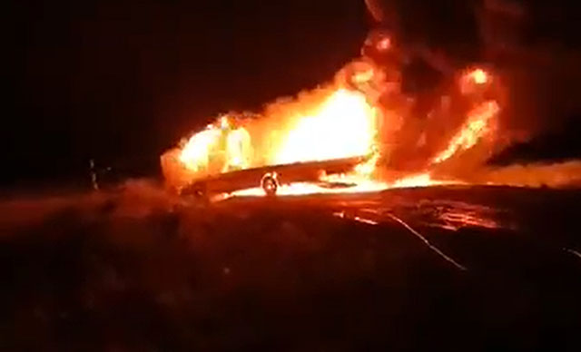 Antalya’da feci kaza: 2 kişi araç içinde yanarak öldü