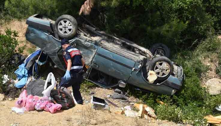 Takla atan otomobilden burnu bile kanamadan çıktı; ‘Neredeyim’ dedi