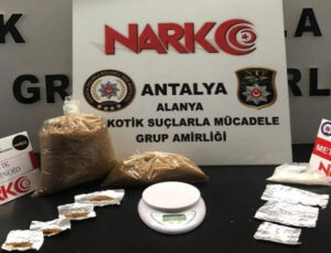 Alanya’da uyuşturucu operasyonu: 1 kilo 29 gram bonzai ele geçirildi