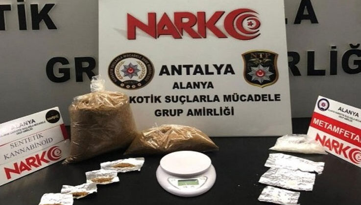 Alanya’da uyuşturucu operasyonu: 1 kilo 29 gram bonzai ele geçirildi