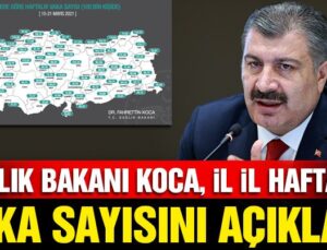 Bakan Koca il il haftalık vaka sayısını açıkladı! İşte son durum