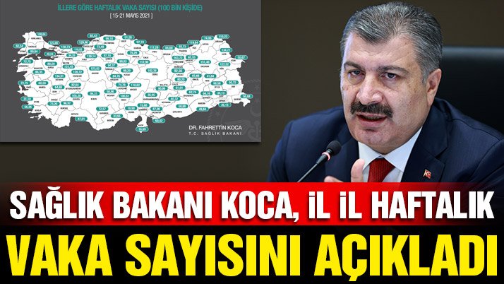 Bakan Koca il il haftalık vaka sayısını açıkladı! İşte son durum