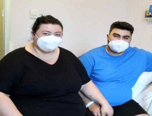 Toplam ağırlıkları 300 kilograma yaklaşan gurbetçi obez çift, bebek hayallerini Antalya’da gerçekleştirecek