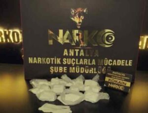 Antalya’da 2 kilo 160 gram kokain ele geçirildi