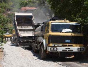 Alanya’da Orhan- Karamanlar yolu asfaltlanıyor