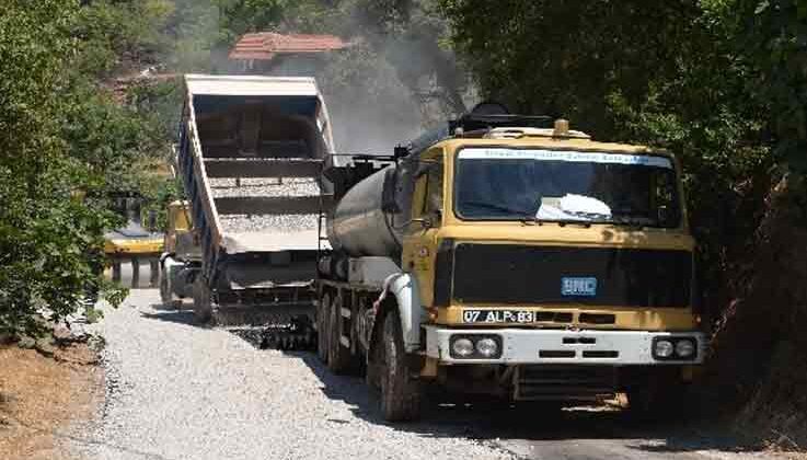 Alanya’da Orhan- Karamanlar yolu asfaltlanıyor