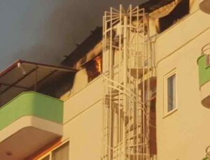 Alanya’da apart otel alev alev yandı