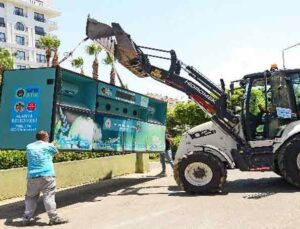 Alanya’da mobil atık getirme merkezlerinin kurulumu devam ediyor