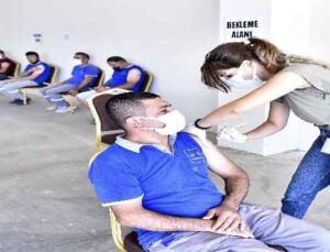 Antalya OSB’de 2’inci ve 3’üncü doz aşılama başladı