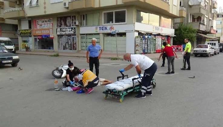 Kumluca’da otomobil motosiklete çarptı: 1 ağır yaralı