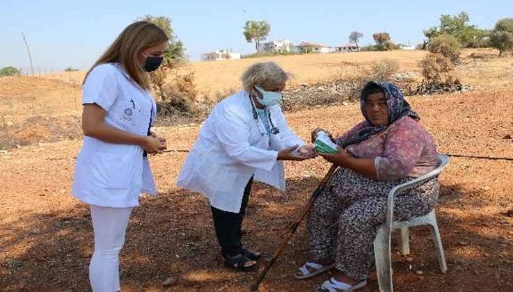 Başkan Böcek’ten, yangınzede Emine Şen’e yardım eli