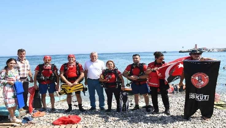 Kemer’de su altı temizliği