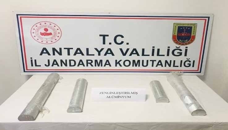 Antalya’da jandarmadan zenginleştirilmiş saf alüminyum operasyonu