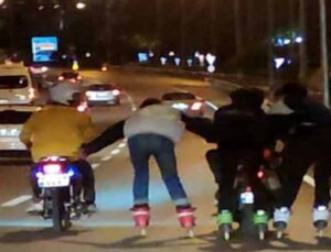 Antalya’da trafikte ‘pes’ dedirten tehlike dolu anlar