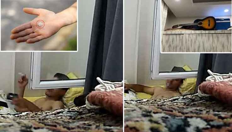 Oğlunun uyuşturucu kullandığını, gitarına gizlediği kamerayla tespit etti