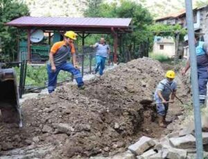 İbradı’da yağmur suyu çalışması