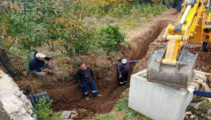 İbradı’da yağmur suyu çalışması