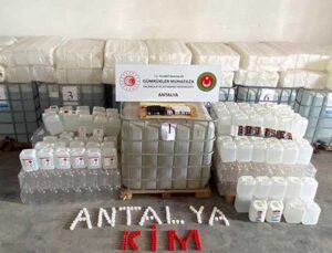 Antalya’da 1000 litre etil alkol ele geçirildi