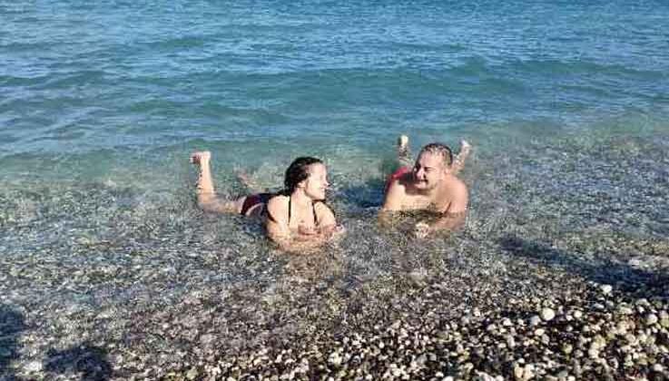 Kasım ayında Kemer sahillerinde turist yoğunluğu