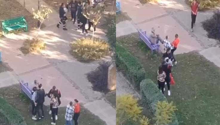 Antalya’da okul çıkışı kavga eden liseli kızları vatandaşlar güçlükle sakinleştirdi