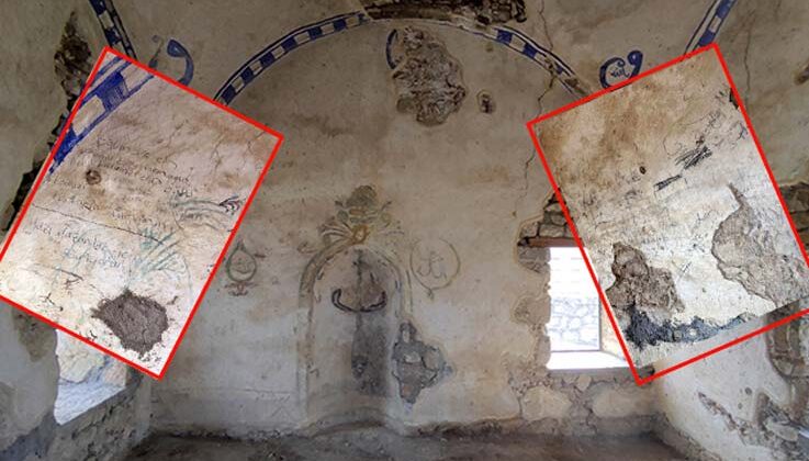 Tarihi camideki utandıran görüntüler temizlendi