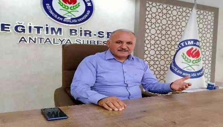 Eğitim Bir Sen Antalya Şube Başkanı Miran: “Öğrenci başına harcamamız 4 bin 707 dolar”