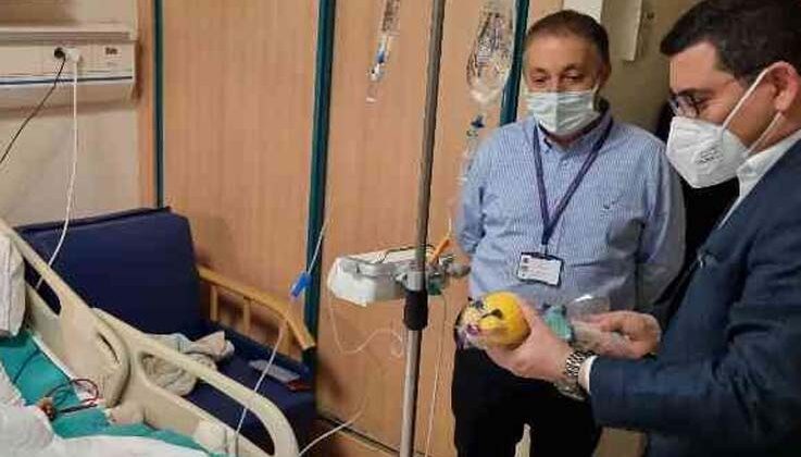 Başkan Tütüncü, pitbull saldırısına uğrayan Asiye’yi ziyaret etti