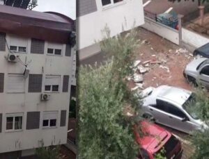 ‘Kırmızı kod’ uyarısının yapıldığı Antalya’da fırtına çatı uçurdu
