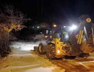 Yoğun kar yağışı altındaki Akseki’ye Kepez’den destek