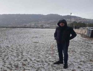Alanya’ya 53 yıl aradan sonra kar yağdı