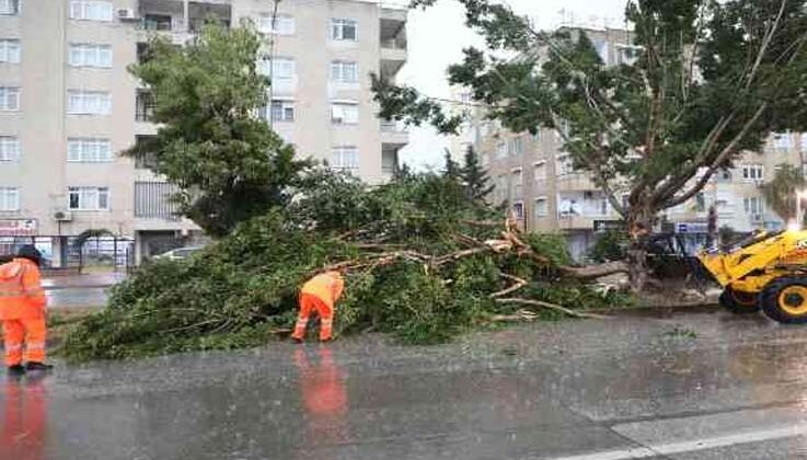 Antalya’da yüksekte kar merkezde dolu ile mücadele