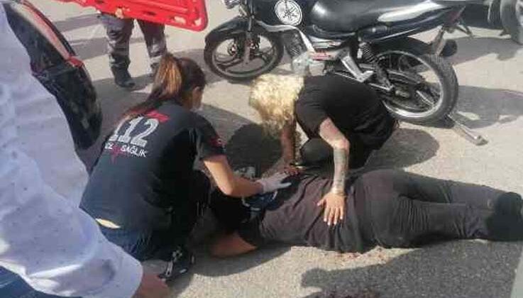 Manavgat’ta motosiklet ile kamyonet çarpıştı: 2 yaralı