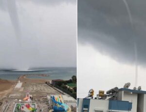 Alanya’da çıkan hortum panik oluşturdu