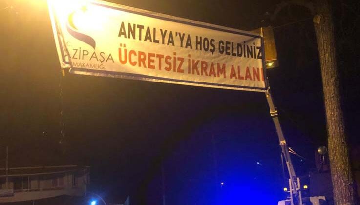 Gazipaşa’da köy konağı afetzedelerin hizmetinde