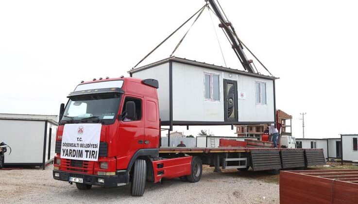 Döşemealtı Belediyesi’nden Gaziantep Nurdağı’na 4 konteyner