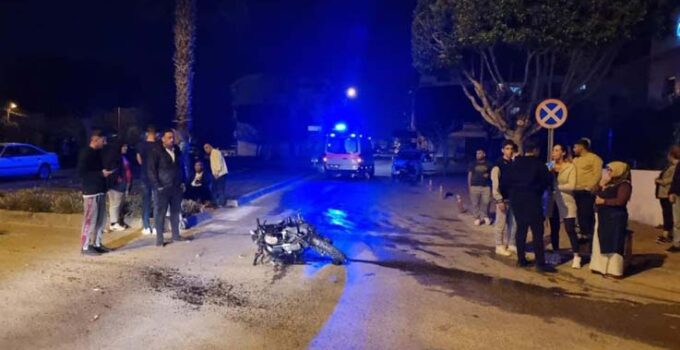 Manavgat’ta otomobille motosiklet çarpıştı: 1 yaralı